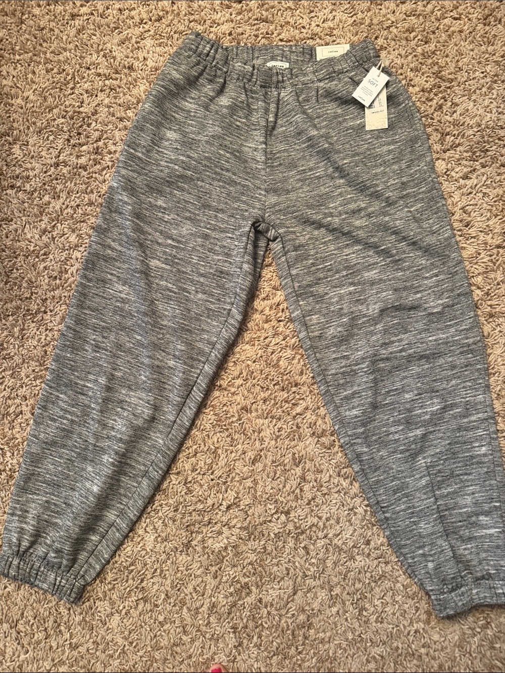 Soft Reflex Gray Marbled Jogger Pants